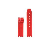 Mefloar Compatible con TissoT t-sport Racing Series T115 T115.417 T115417 accesorios de correa de reloj deportivo de goma for hombres y herramientas gratuitas(Red-no buckle)