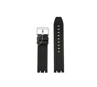 Mefloar Compatible con TissoT t-sport Racing Series T115 T115.417 T115417 accesorios de correa de reloj deportivo de goma for hombres y herramientas gratuitas(Black-steel buckle)