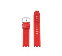 Mefloar Compatible con TissoT t-sport Racing Series T115 T115.417 T115417 accesorios de correa de reloj deportivo de goma for hombres y herramientas gratuitas(Red-steel buckle)