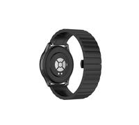 Mefloar Correa de acero inoxidable de metal de 22 mm 20 mm de ancho compatible con Samsung Galaxy Watch 3 /Gear /S3 /4/5/ Active 2/ Huawei Watch 3 GT 2 / Amazfit GTR(Black,For Huawei watch 42mm)