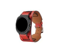 Mefloar Correa de cuero compatible con Samsung Galaxy Watch Ultra 47mm, correa de reloj, correa deportiva, accesorios(Red)
