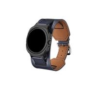 Mefloar Correa de cuero compatible con Samsung Galaxy Watch Ultra 47mm, correa de reloj, correa deportiva, accesorios(Lndigo blue)