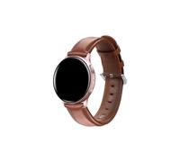 Mefloar Correa de cuero de 22 mm y 20 mm de ancho, compatible con Samsung Galaxy Watch 46 mm/ 3 45 mm/ 4/5/ Active 2 44 40 mm/Huawei Watch GT2 / Amazfit GTR(Brown,For other width 20mm)