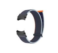 Mefloar Correa de nailon Compatible con Samsung Galaxy Watch 6 5 4 40mm 44mm / 5pro 45mm / 6 Classic 47mm 43mm /4 Classic 46mm 42mm sin espacios(Midnight blue black,For Galaxy Watch 4classic 42/46mm)