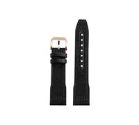 Mefloar Correa de reloj Compatible con IWC Pilot Mark 18 Spitfire fighter jet Portugal IW377714 IW327004 IW377709 IW388101(Black Rose gold,20mm)