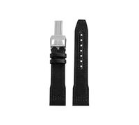 Mefloar Correa de reloj Compatible con IWC Pilot Mark 18 Spitfire fighter jet Portugal IW377714 IW327004 IW377709 IW388101(A-Black Silver,22mm)