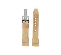 Mefloar Correa de reloj Compatible con IWC Pilot Mark 18 Spitfire fighter jet Portugal IW377714 IW327004 IW377709 IW388101(A-Khaki Silver,21mm)