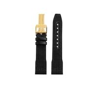 Mefloar Correa de reloj Compatible con IWC Pilot Mark 18 Spitfire fighter jet Portugal IW377714 IW327004 IW377709 IW388101(A-Black gold,22mm)