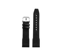 Mefloar Correa de reloj Compatible con IWC Pilot Mark 18 Spitfire fighter jet Portugal IW377714 IW327004 IW377709 IW388101(Black Silver,22mm)