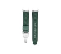 Mefloar Correa de reloj de caucho fluorado Compatible con Tudor Biwan Bay Black Gold serie 1958M79030N M79030B de 39mm(Green-Folding Clasp)