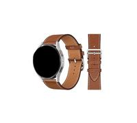 Mefloar Correa de reloj de cuero genuino de 20 mm y 22 mm compatible con Huawei Watch GT 4 Pro/GT3 SE 46 mm/Amazfit GTS/Mini GTR 4 Business con hebilla de cuero(Brown,20mm)
