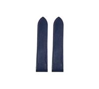 Mefloar Correa de reloj de cuero genuino de 20mm 23mm Compatible con Cartier Santos 100, accesorios de correa de reloj con hebilla plegable a la moda for hombres y mujeres(Blue no Buckle,20mm)