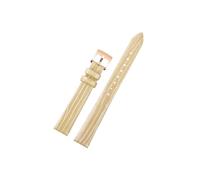 Mefloar Correa de reloj de cuero genuino for mujer, Compatible con Armani AR1681 1683 1882 1926 1726, accesorios de repuesto finos, suaves y cómodos(Champagne Gold-Rose gold)