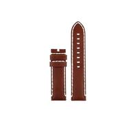 Mefloar Correa de reloj de cuero Vintage de 22mm Compatible con Tissot 1853 Black Samurai T125.617 pulsera de cuero de vaca for hombre(Dark brown-no buckle)