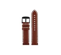Mefloar Correa de reloj de cuero Vintage de 22mm Compatible con Tissot 1853 Black Samurai T125.617 pulsera de cuero de vaca for hombre(Dark brown-black)