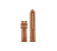 Mefloar Correa de reloj de cuero Vintage de 22mm Compatible con Tissot 1853 Black Samurai T125.617 pulsera de cuero de vaca for hombre(Brown white-no buckle)