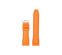 Mefloar Correa de reloj de goma fluorada de 20mm 21mm 22mm Compatible con Longines Masters L4 L2 L3, correa de reloj de silicona con hebilla de acero inoxidable for hombre(Orange no buckle,21mm)