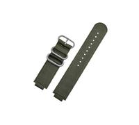 Mefloar Correa de reloj de nailon con anillo de Metal convexo de 24-16mm Compatible con TIMEX Tidal T2N721 T2N720 TW2T76500 TW2T76300 correa de reloj deportiva de lona transpirable(Army Green-silver)