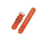 Mefloar Correa de reloj de nailon con anillo de Metal convexo de 24-16mm Compatible con TIMEX Tidal T2N721 T2N720 TW2T76500 TW2T76300 correa de reloj deportiva de lona transpirable(Orange-Silver)