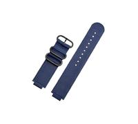 Mefloar Correa de reloj de nailon con anillo de Metal convexo de 24-16mm Compatible con TIMEX Tidal T2N721 T2N720 TW2T76500 TW2T76300 correa de reloj deportiva de lona transpirable(Blue-black)