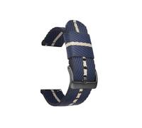 Mefloar Correa de reloj de nailon tejido de 24 mm adecuada compatible con TicWatch Pro 5, correa de repuesto, pulsera, accesorios de pulsera(Black-Blue beige)