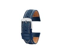Mefloar Correa de reloj for hombre con hebilla plegable de acero inoxidable de 20mm 22mm Compatible con Breitling Aviation Avenger Super Ocean, correa de reloj de cuero genuino(Blue-steel pin buckle)