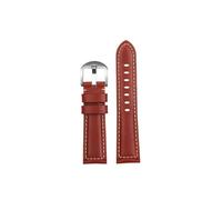 Mefloar Correa de reloj Retro for hombre de 20mm 22mm Compatible con CITIZEN Blue Angel BN0190 BN0193 CA4500 CA0690 CA0615 pulsera de reloj de cuero genuino(Brown silver buckle,Width 22mm)