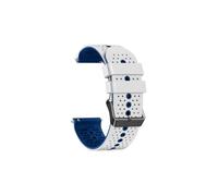 Mefloar Correa de repuesto compatible con POLAR Grit X Pro Titan GritX/Vantage M M2, correa de silicona, accesorios, pulsera(White Blue)
