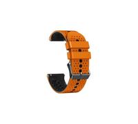 Mefloar Correa de repuesto de 22 mm compatible con Xiaomi Watch S2 46 mm 42 mm / S1 / S1 Pro/Active/Mi Watch color 2 / MiWatch versión global/correa de silicona pulsera(Orange Black)