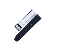 Mefloar Correa de silicona de 20 mm, 22 mm y 24 mm compatible con Ticwatch Pro 5 y Compatible con Ticwatch Pro 3 Ultra GPS LTE/GTX/GTH 2/E3(White black,24mm)