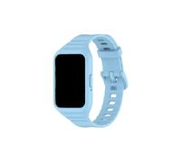 Mefloar Correa de silicona deportiva compatible con Samsung Galaxy Watch Fit 3, repuesto de pulsera for reloj, accesorios de correa de reloj(Clear blue)