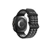 Mefloar Correa de silicona deportiva de dos tonos Compatible con Samsung Galaxy Watch Ultra 47mm pulsera cómoda y duradera marina(Black Gray)