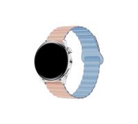 Mefloar Correa de silicona magnética de 22 mm/20 mm de ancho, compatible con Samsung Galaxy Watch 3/4/5/Gear S3/Huawei Watch GT/2/3/Pro/Amazfit GTR, pulsera deportiva(Light Pink blue,For width 22mm)