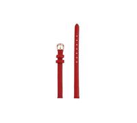 Mefloar Correa delgada de cuero genuino for reloj, correa de cuero vacuno suave for mujer, grano de lagarto, cinturón pequeño for mujer de 6mm 8mm 10mm 12mm 14mm 16mm(Red-rose gold,Width 10mm)