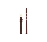 Mefloar Correa delgada de cuero genuino for reloj, correa de cuero vacuno suave for mujer, grano de lagarto, cinturón pequeño for mujer de 6mm 8mm 10mm 12mm 14mm 16mm(Brown-gold,Width 6mm)