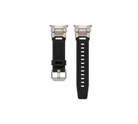 Mefloar Correa deportiva suave de TPU compatible con Samsung Galaxy Watch Ultra 47mm, correa de silicona, pulsera transpirable(Titanium black)