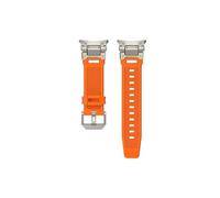 Mefloar Correa deportiva suave de TPU compatible con Samsung Galaxy Watch Ultra 47mm, correa de silicona, pulsera transpirable(Titanium orange)