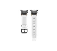 Mefloar Correa deportiva suave de TPU compatible con Samsung Galaxy Watch Ultra 47mm, correa de silicona, pulsera transpirable(Black transparent)