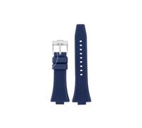Mefloar Pulsera de goma for hombre Compatible con Tissot 1853 PRX Super Player T137.407 T137.410 correa de reloj de silicona impermeable(Dark blue-steel)