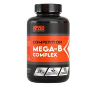 Mega B Complex Competition - Mega Plus Sport Nutrition - Vitaminas B + C + E - Sin Gluten - Biotina - Ácido Fólico - Suplemento Para Veganos - 60 Capsulas (169020)