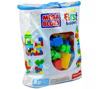 Mega Bloks - 60 piezas de construcción en bolsa - colores clásicos