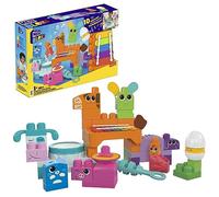 Mega Bloks Banda Granja Musical 45 Bloques sensoriales de construcción, Juguete +1 año (Mattel HPB46)