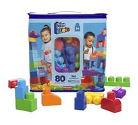 Mega Bloks Bolsa clásica con 80 Bloques de construcción, Juguete para bebé +1 año Mattel DCH63
