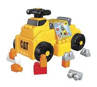 Mega Bloks CAT Excavadora Construye y Juega - Juguete de Construcción - Volante Giratorio - Asiento con Tapa - 10 Bloques - Regalo para Niños 1-3 Años, HDJ29
