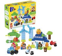 Mega Bloks Ciudad Verde Casa Construye y Aprende, Juguete de Bloques de construcción para bebé 1 año (Mattel HCG36)