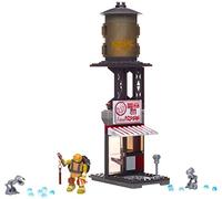 Mega Bloks - Combate en la Pizzeria vehículos de Carreras, Tortugas Ninja, Juego de construcción (Mattel DMX51)