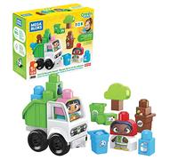 Mega Bloks Equipo de Reciclaje Green Town - Juguete de Construcción - 18 Bloques para Construir Camión y 2 Personajes - Regalo para Niños de 1+ Años, HDL06