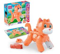 Mega BLOKS Fisher-Price Juego de Bloques para niños pequeños Gatito Que Rueda 3 en 1 con 25 Piezas y Ruedas funcionales, Zorro Que se transforma en león, a Partir de 3 años, JMK86