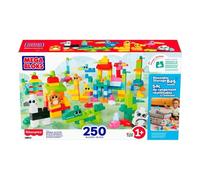 MEGA BLOKS Fisher-Price Juguete de construcción para niños y niñas, bloques de animales con 250 piezas y bolsa de almacenamiento reutilizable, a partir de 1 año, JCF93