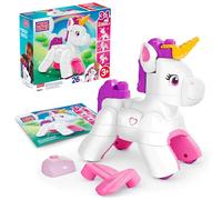 MEGA BLOKS Fisher-Price Unicornio mágico construye y Encanta 3 en 1 | 26 piezas, ruedas móviles, cachorro y pegaso para reconstruir, +3 años, fácil de construir, JKG36